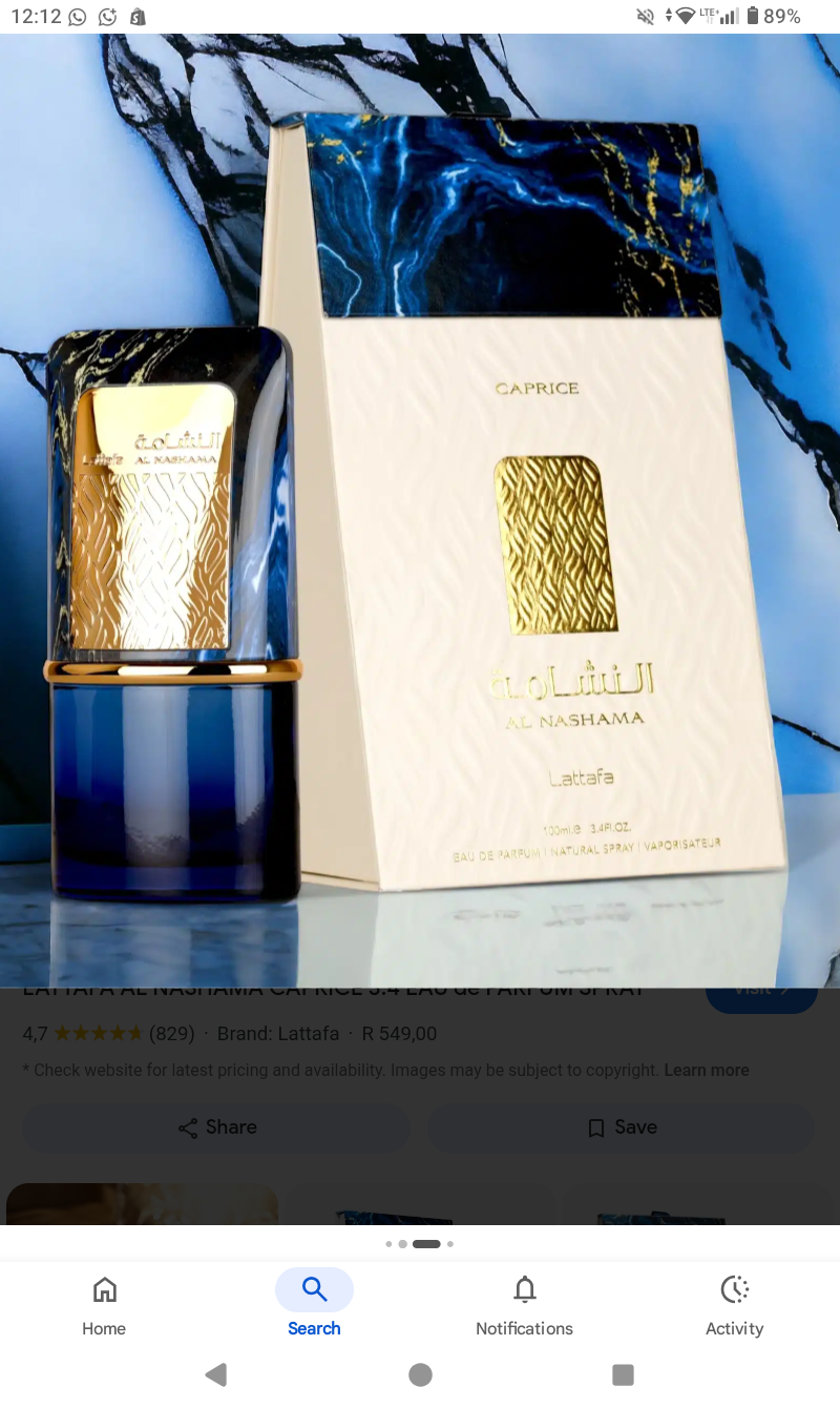 Al Nashama Caprice – EWJ Perfumes & more
