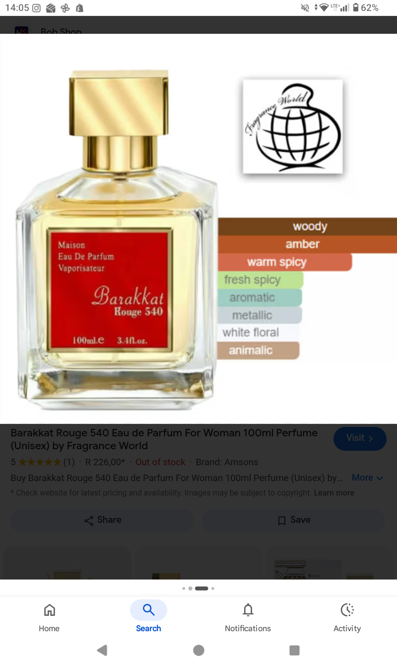 Barakkat Rouge 540 by Fragrance World
