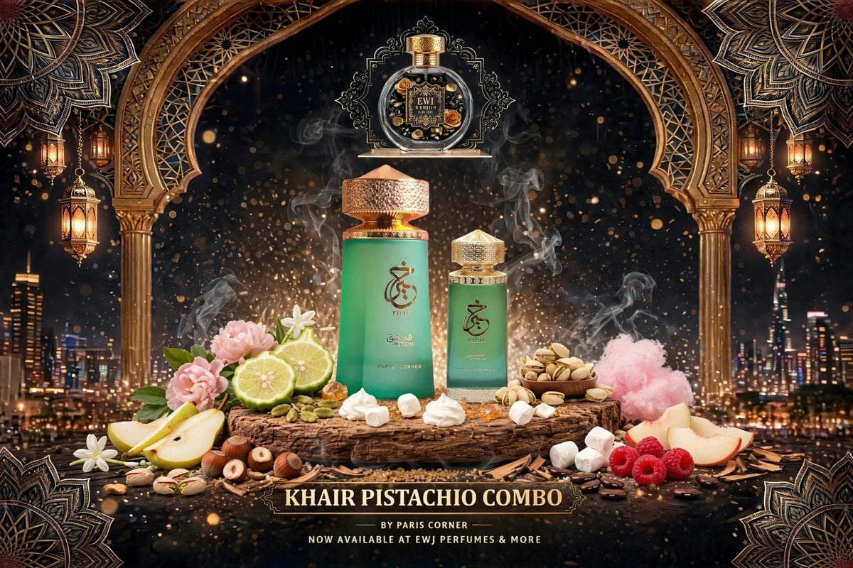 Khair Pistachio Oil and Perfume set by Paris Corner